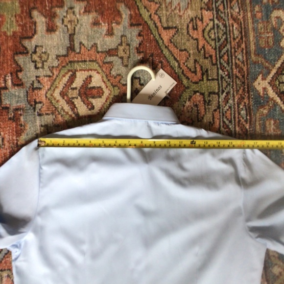 NWT Ladies Button Down Dress Shirt, Light Blue Small - Picture 9 of 9